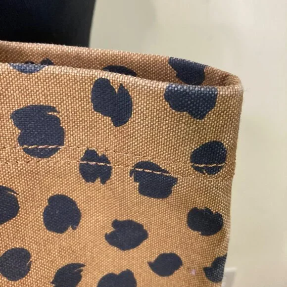 Madewell Canvas Transport Tote Painted Spots Leopard Print Sturdy Wear marks - Picture 5 of 13